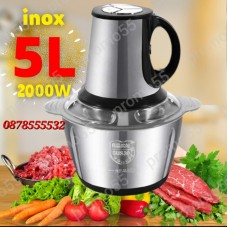 Професионален Електрически Чопър Месомелачка 5L. 2000W